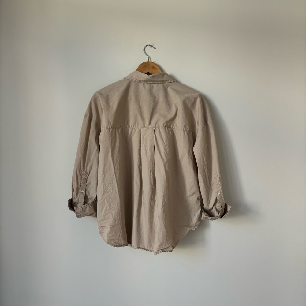 Zara Tan Button Down - image 3